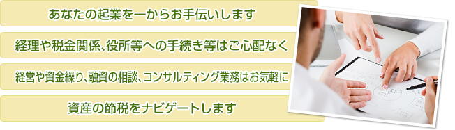 あなたの企業を一からお手伝いします